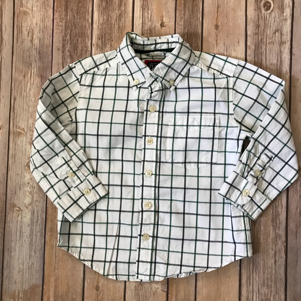 TCP - White Shirt w/ Green/Blue Stripes (3T)